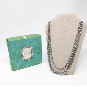 Stella & Dot Silver La Coco Curbchain